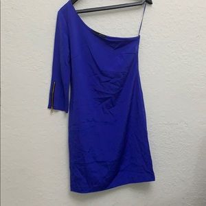 Jay Godfrey Purple / Indigo One Sleeve Dress
